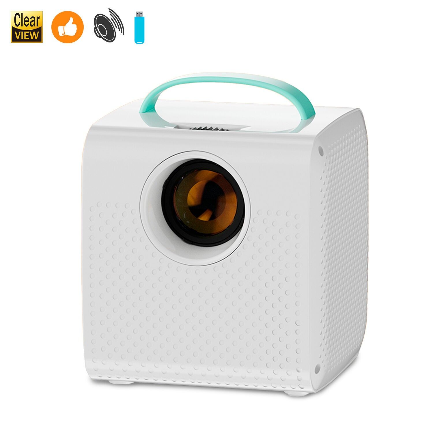 Videoprojektor für Kinder mit HDMI- und USB-Eingängen. Kompatible Auflösung HD1080P.Farbe: Blau