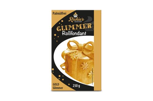 Richie´s Bakery Glitter Rollfondant Gold