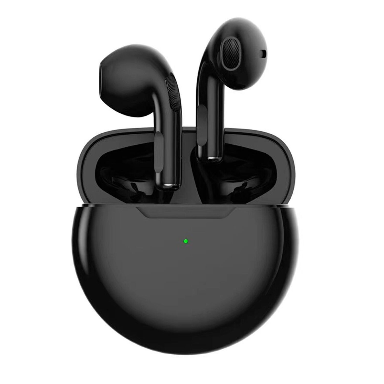 TWS Pro 6 Kopfhörer, Bluetooth 5.3. Touch-Bedienelemente für Musikwiedergabe und Anrufe.