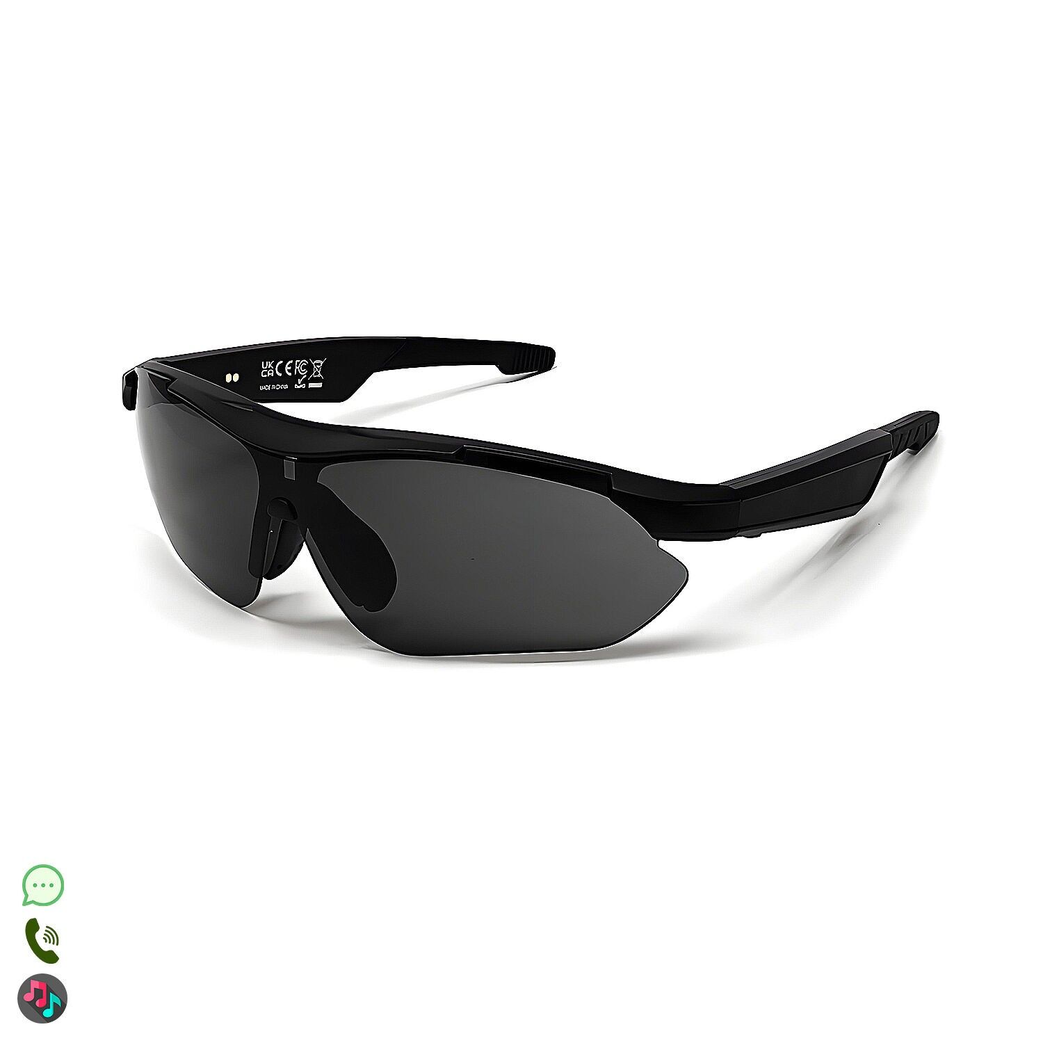 QY PRO 3 Smart-Sportbrille. Intelligenter Sprachassistent, Echtzeitübersetzung von über 100 Sprachen, Musik-/Anrufsteuerung und UV400-Linsen.