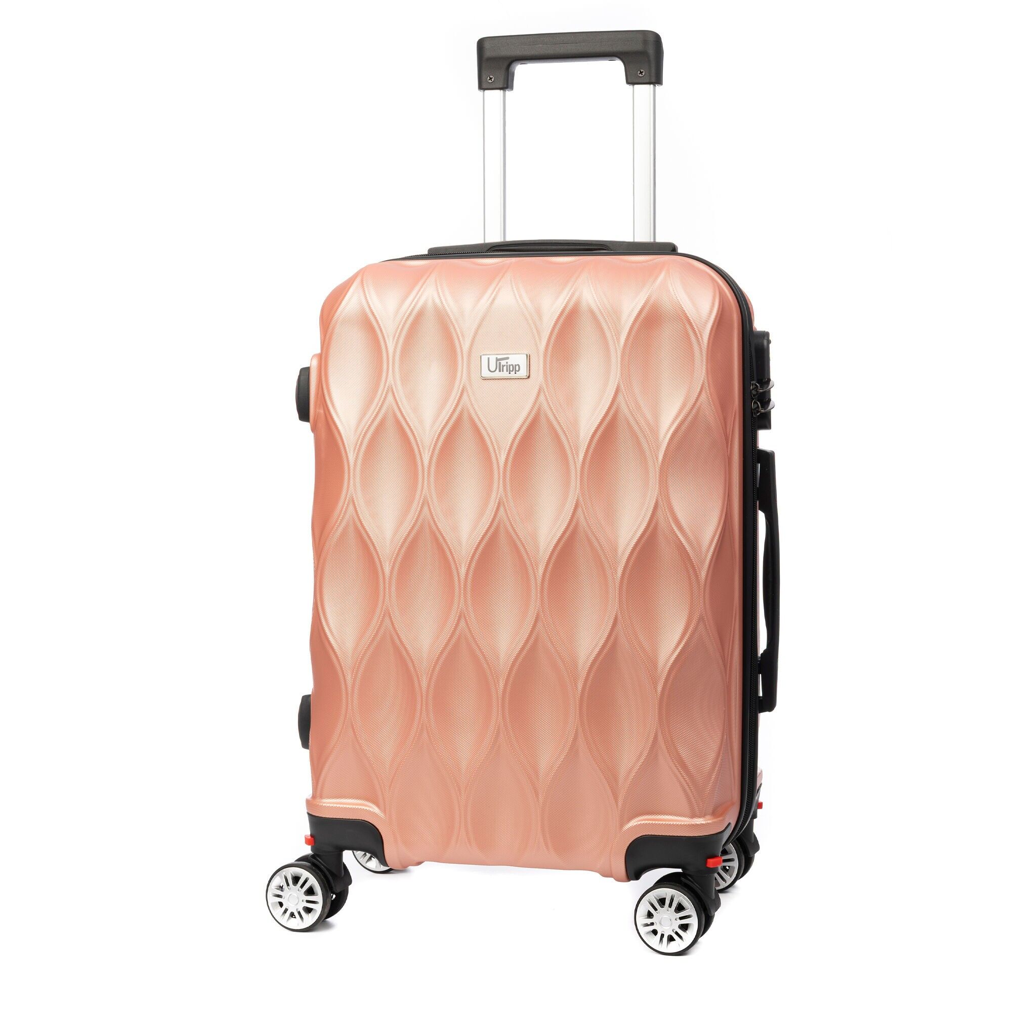 DMAZ0005 Valigia trolley da cabina realizzata in materiale ABS leggero e ad alta resistenza. Serratura numerica e 4 ruote doppie estraibili e girevoli a 360°.