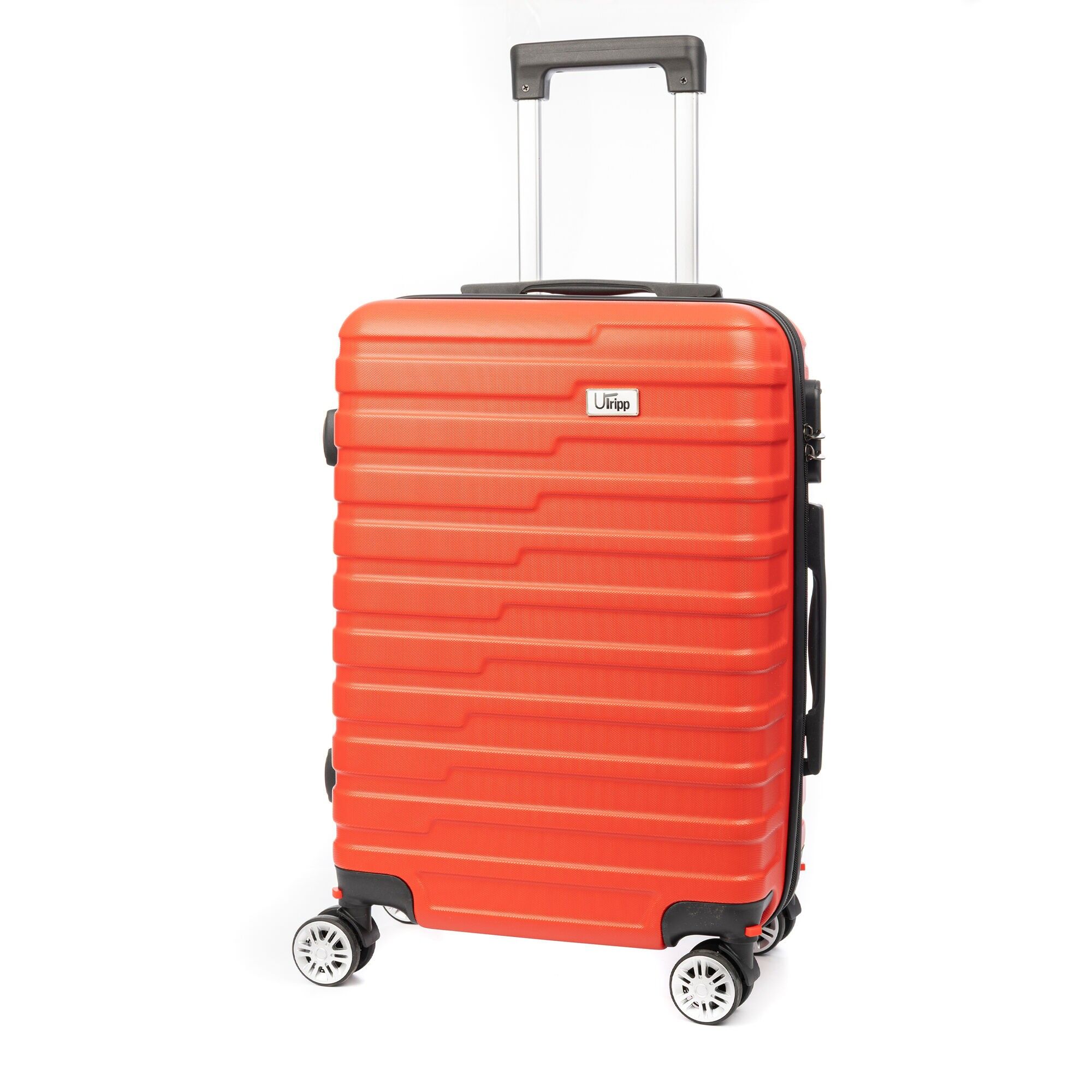 DMAZ0006 Valigia trolley da cabina realizzata in materiale ABS leggero e ad alta resistenza. Serratura numerica e 4 ruote doppie estraibili e girevoli a 360°.