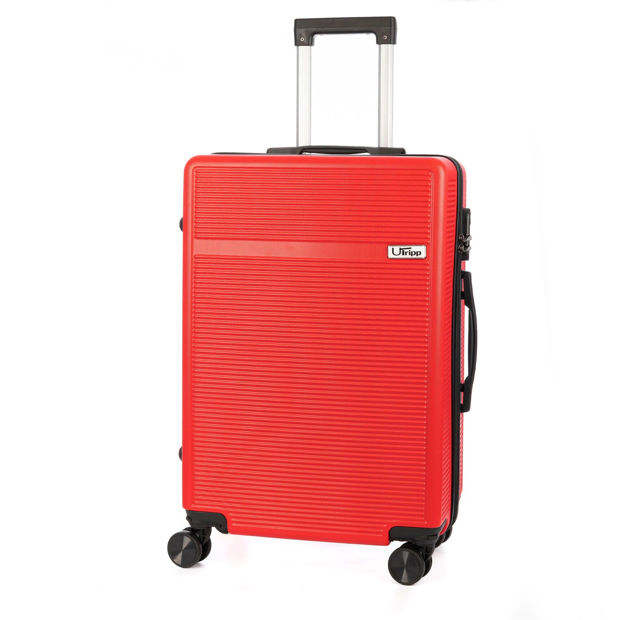 Valigia trolley rigida ultraleggera di medie dimensioni DMAZ0010 realizzata in ABS ad alta resistenza. Serratura numerica e 4 ruote doppie estraibili e girevoli a 360°.