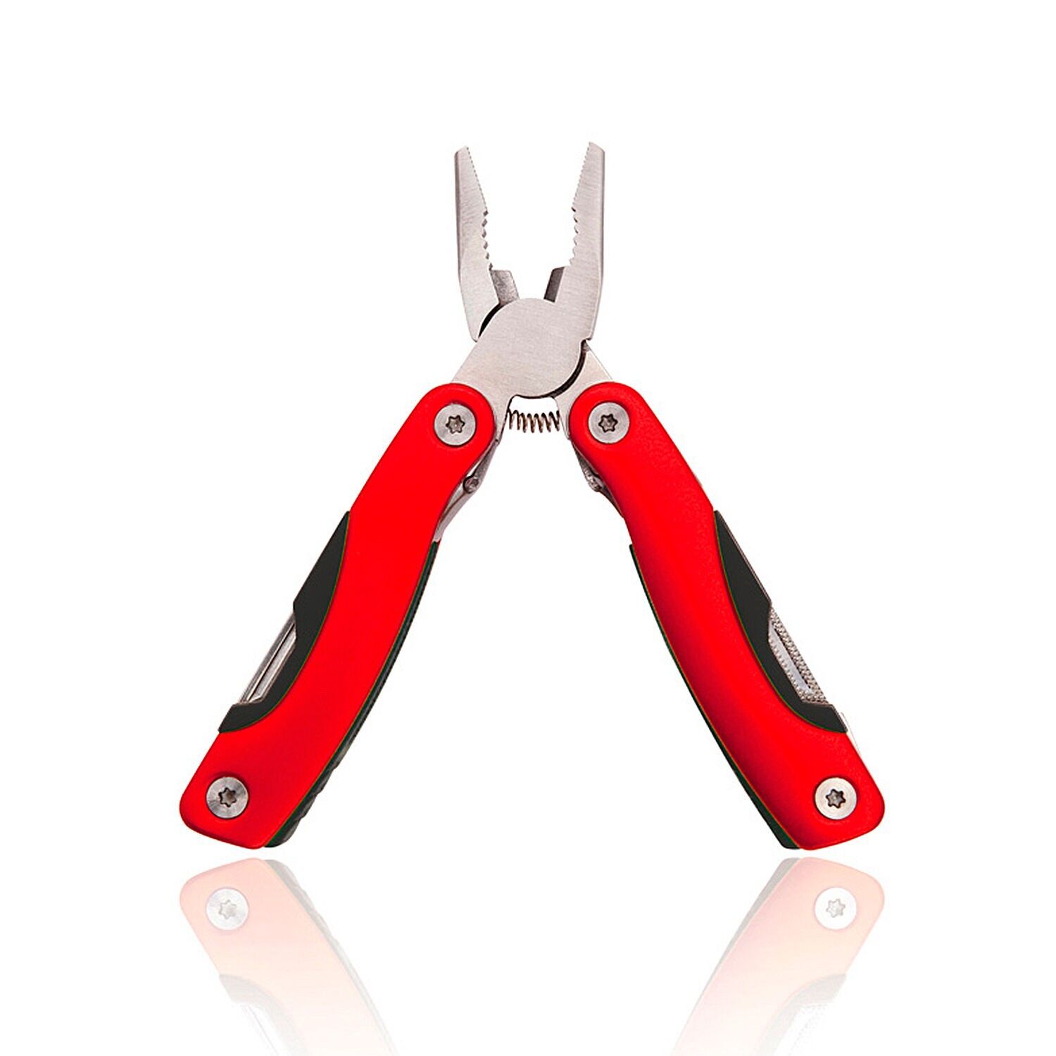 Multiutensile Blauden, realizzato in pratico e resistente acciaio inossidabile, con 12 funzioni e custodia in poliestere.