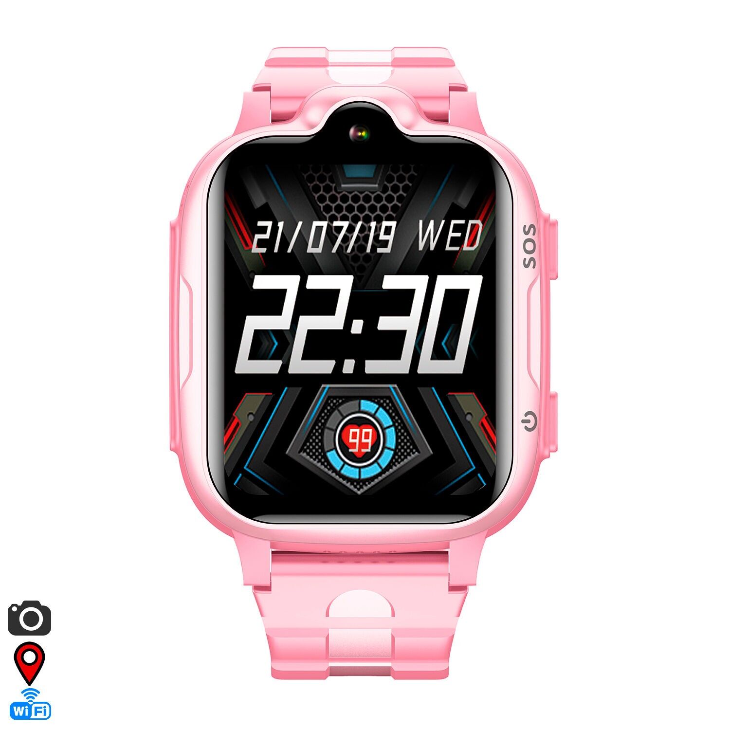 Smartwatch K15 4G GPS. Postazione speciale per bambini, con telecamera, funzione di localizzazione, ascolto a distanza, chiamate SOS e videochiamata.