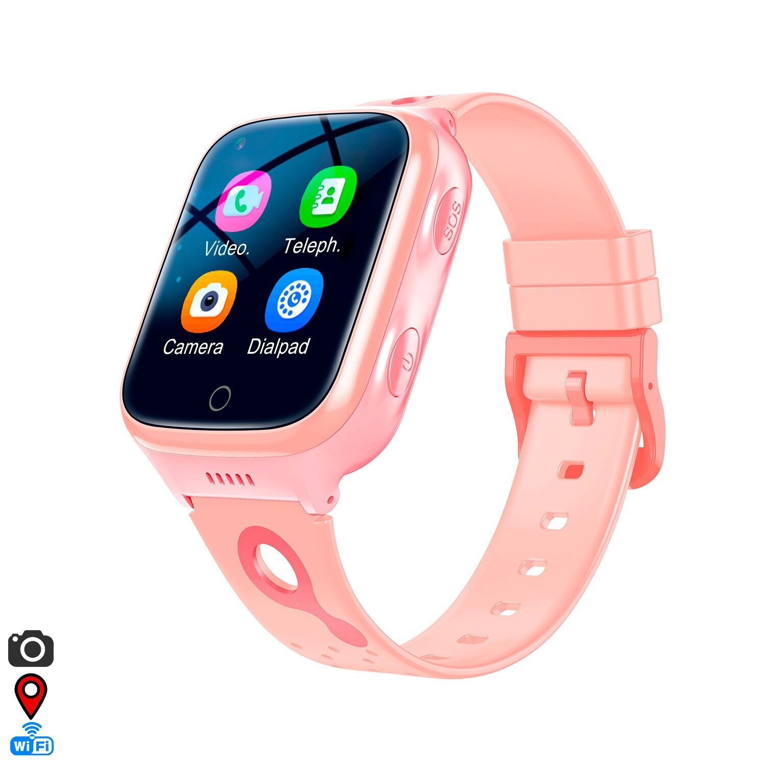 Montre connectée K9 4G GPS. Système de géolocalisation spécial pour enfants, avec caméra, barrières virtuelles, écoute à distance, appels SOS et appels vidéo.