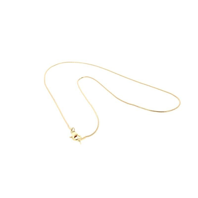 Catena in ACCIAIO INOX Placcata oro 42 cm Diametro 0.9 millimetri