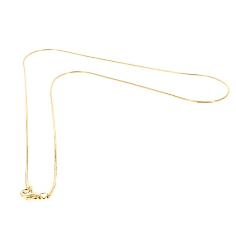 Catena in acciaio inossidabile, placcata oro, 50 cm, diametro 1 mm