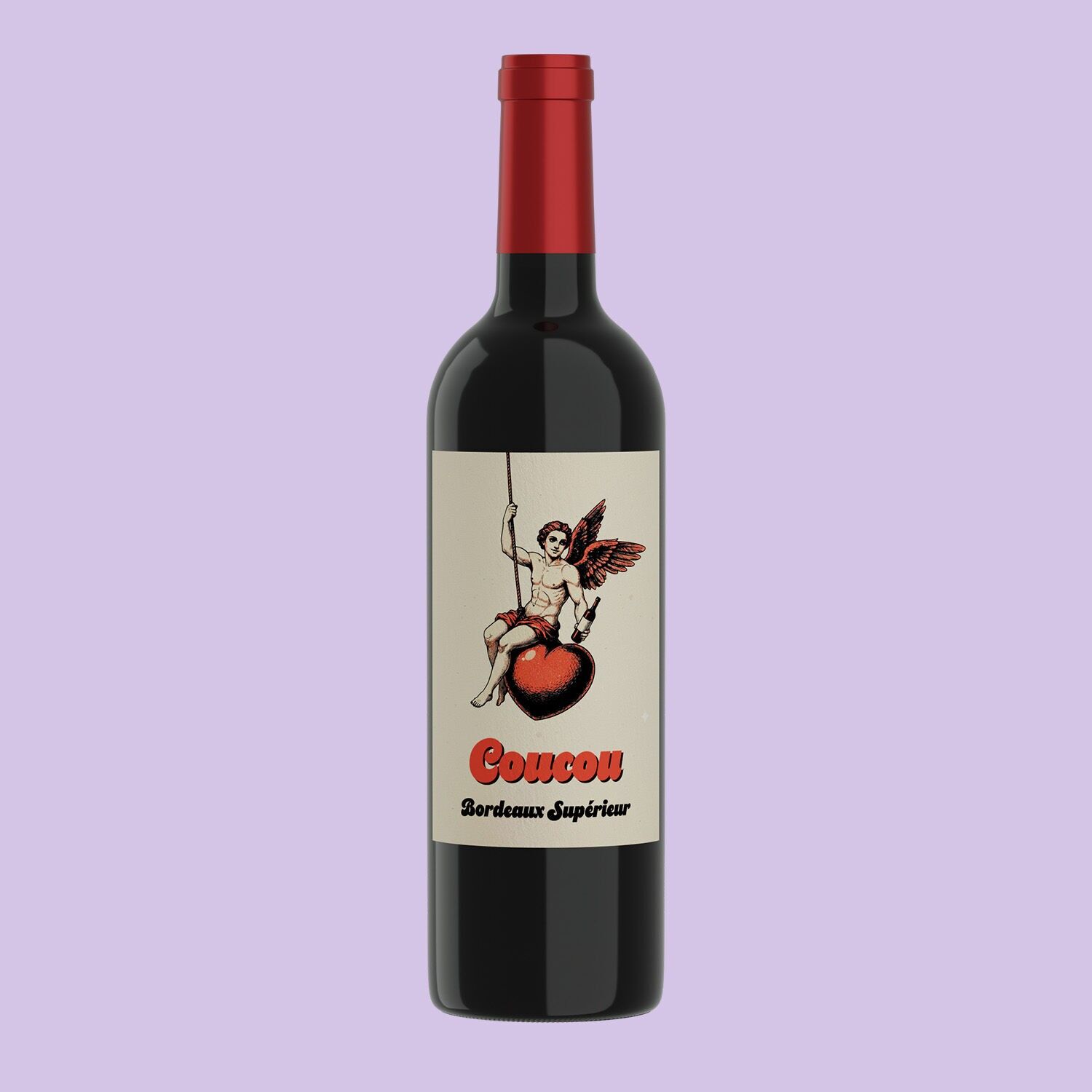 Vin rouge Bouteille Coucou – Bordeaux Supérieur 2023 - Spécial Saint-Valentin