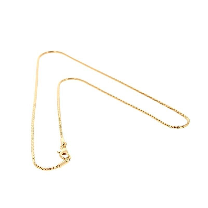 Catena in acciaio inossidabile, placcata oro, 45 cm, diametro 2 mm