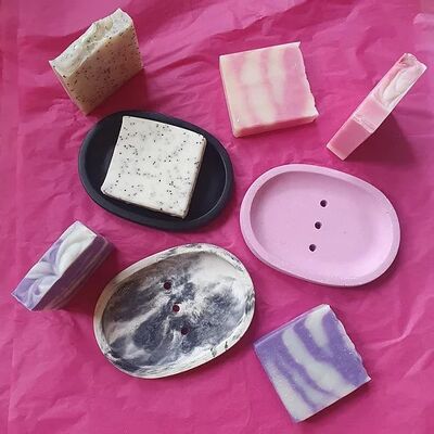 Soap dish gift set – Mono marble