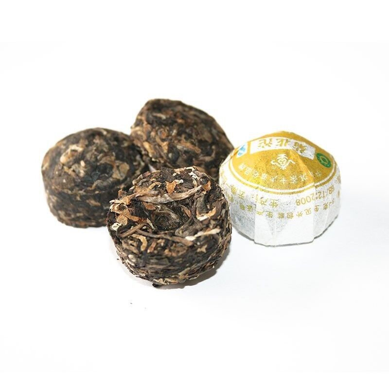 Puer Sheng Tee (roh) mit Chrysanthemen Mini Tuocha 50g