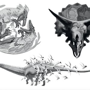 2 planches de Tatouages éphémères - Passion Dinosaures II - 10x15cm