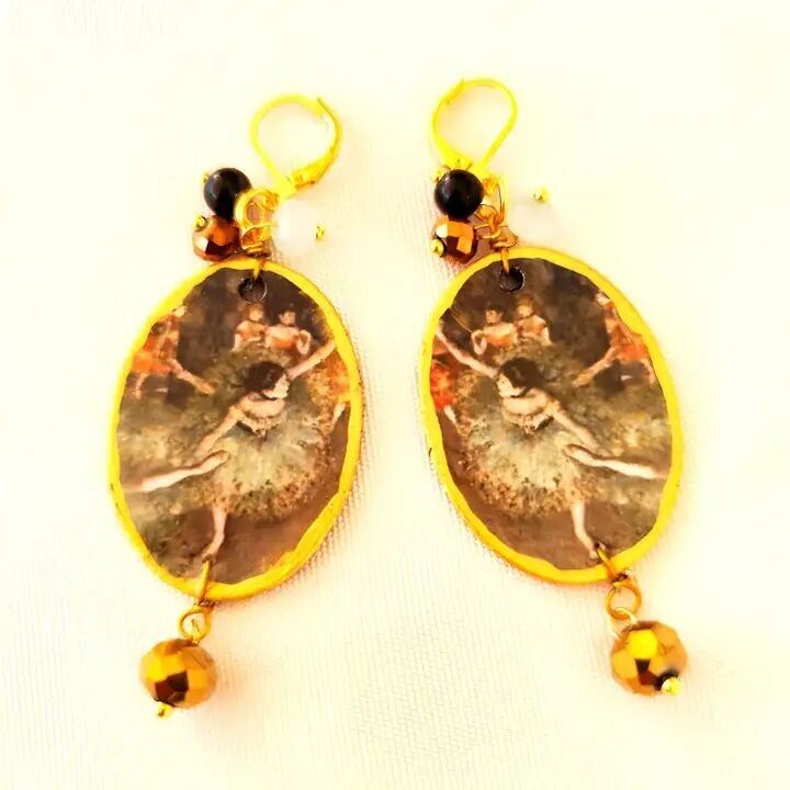 Degas "Swaying Dancer" Wooden Earring