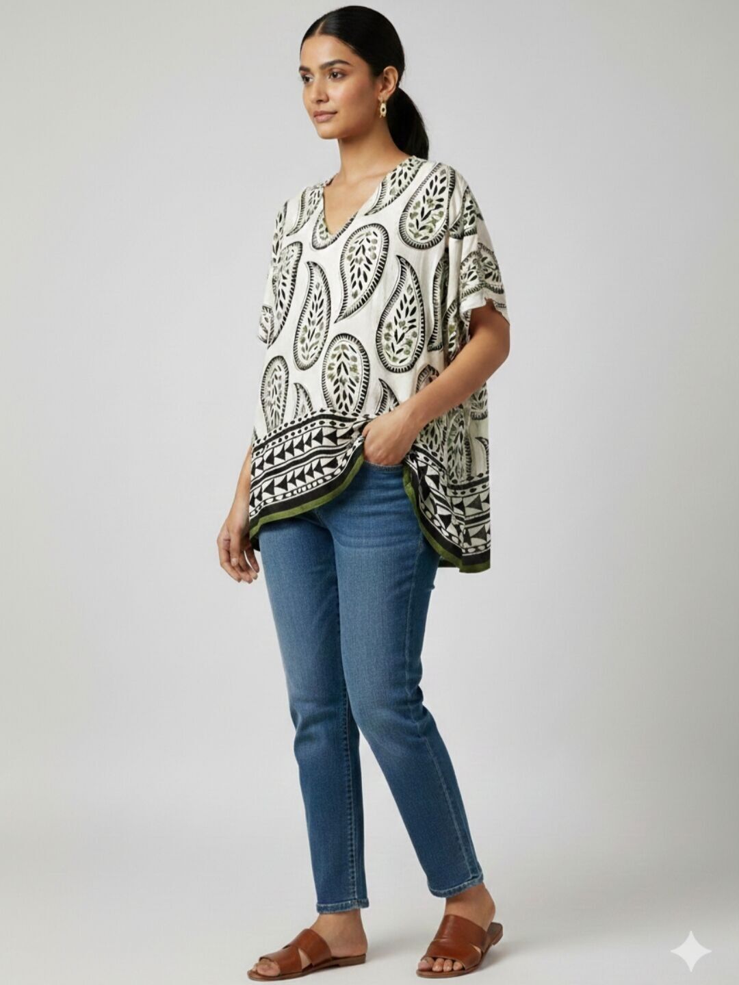 Bluse mit Paisley-Muster im Boho-Stil PAB519V