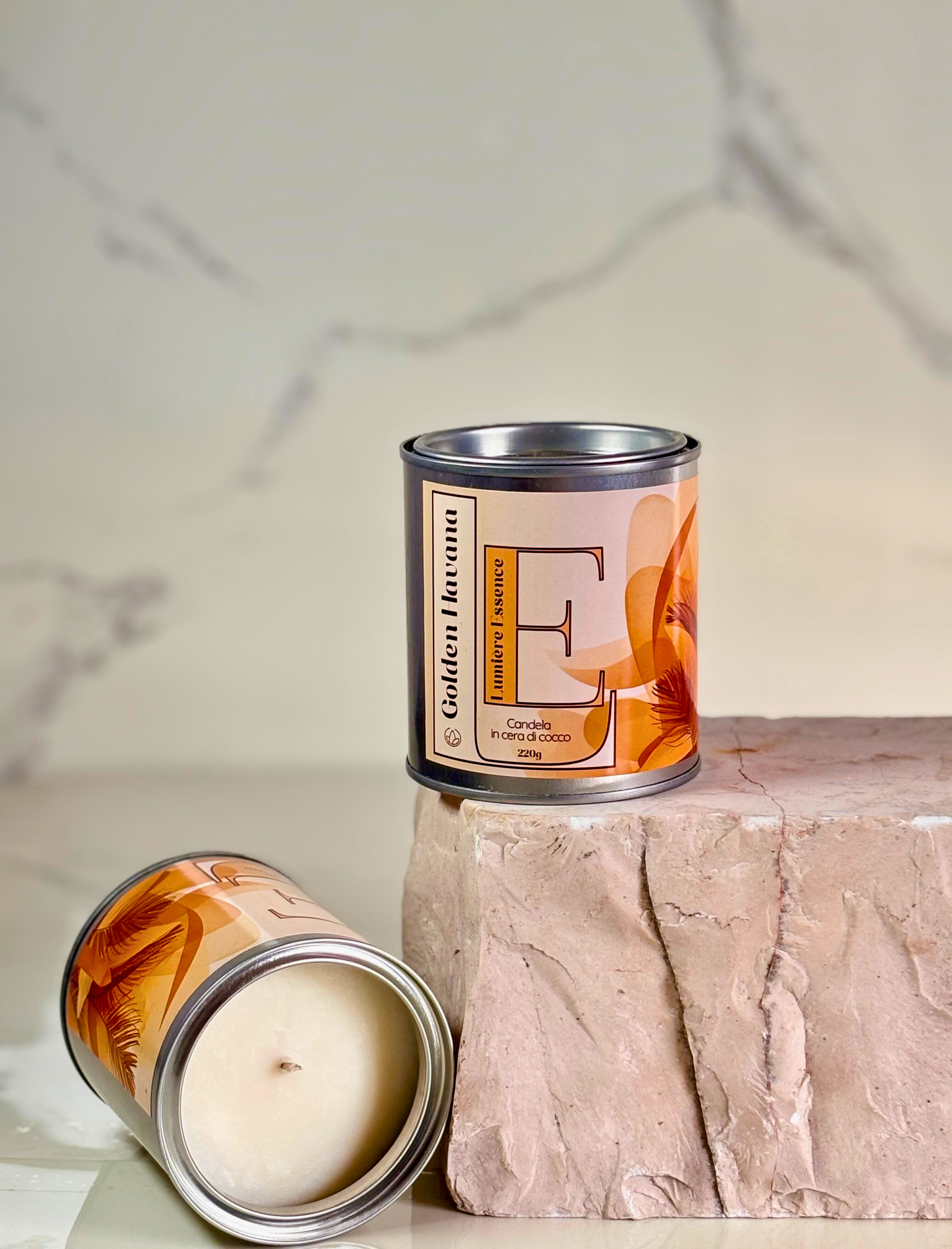 Candela Naturale – Avana Dorata 220g | Lumière Essence