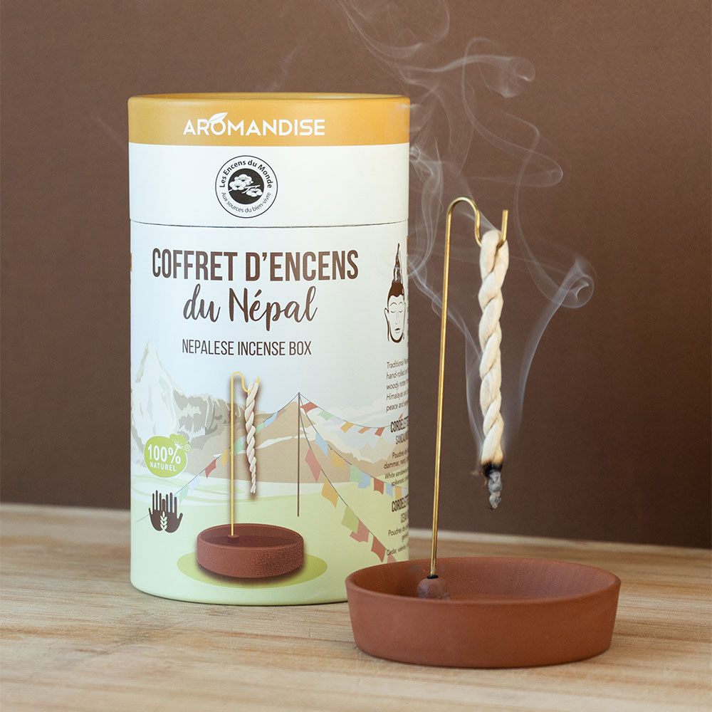 Gift set of 3 braided bundles and incense holder - Aromandise