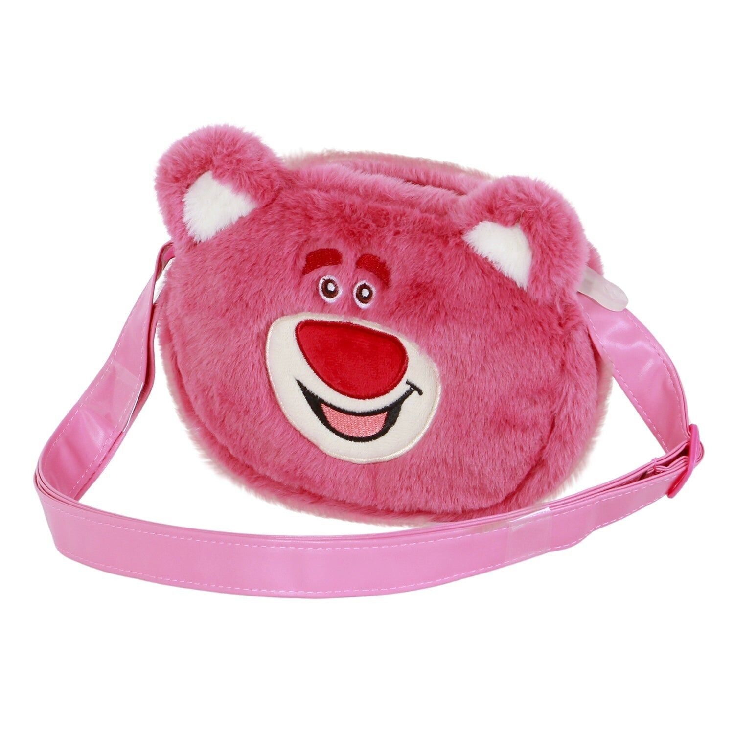 Disney Lotso Cariñoso Strawberry-Mini Bolso Bandolera Plush, Rosa