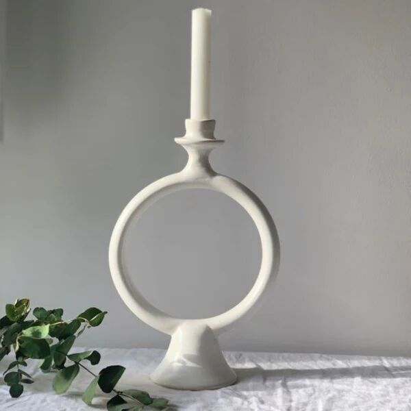Ring Candle Holder White – Tadelakt Candlestick Holder