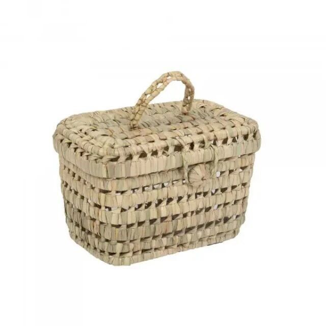 Panier de rangement Pilou petit modèle - Organisateur en feuille de palmier tressée à la main