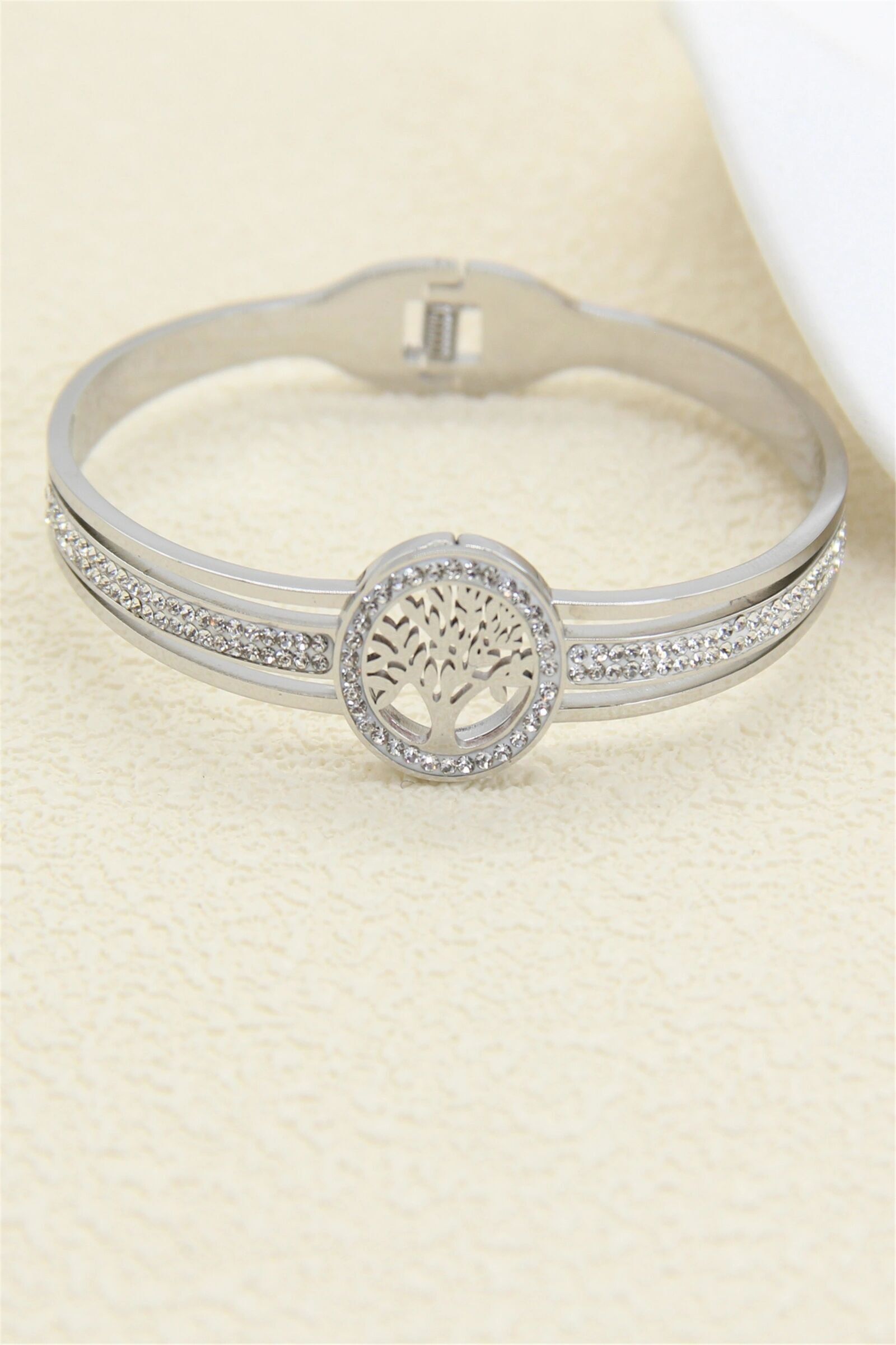 Bracelet Jonc Arbre de Vie en Acier Inoxydable