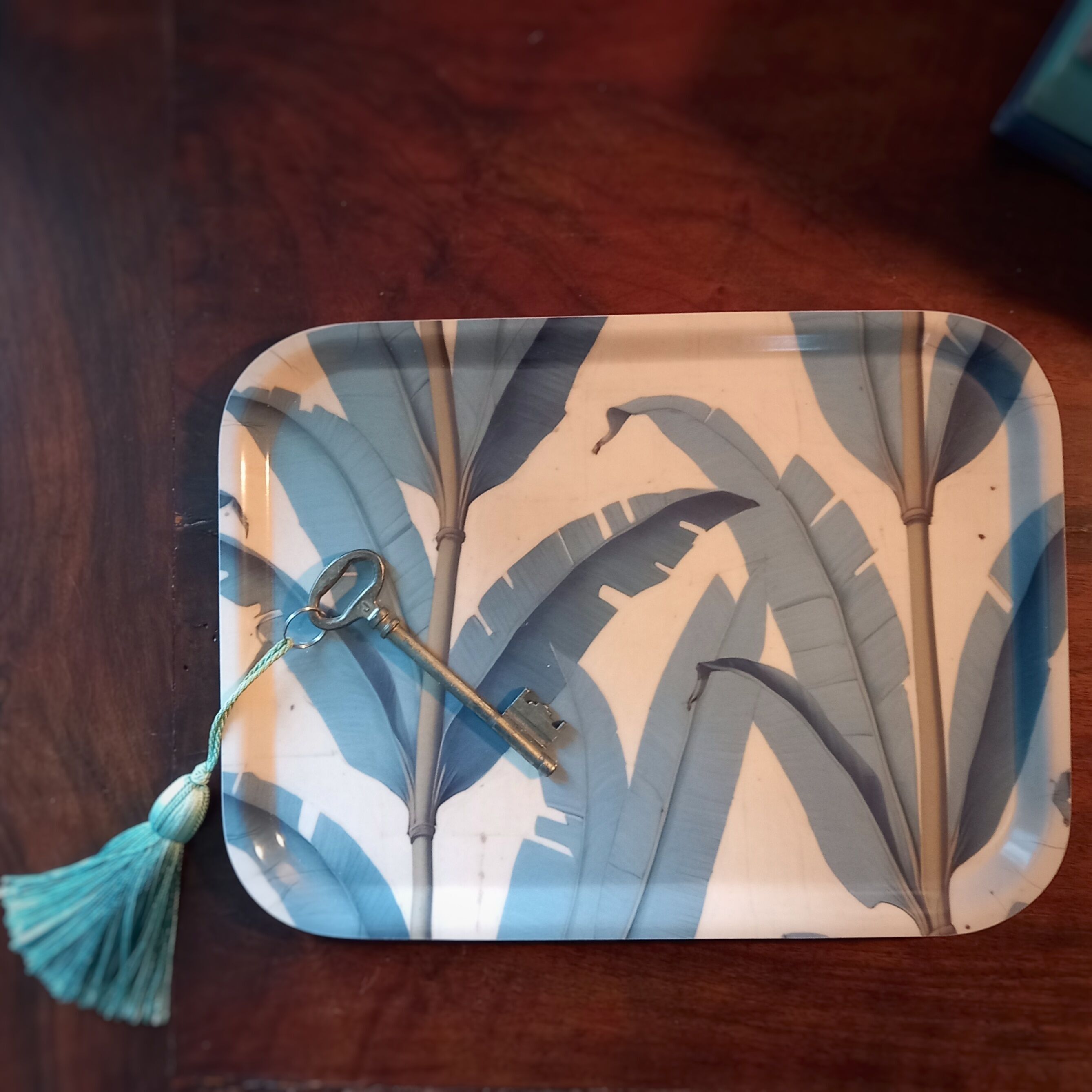 Bandeja rectangular Hojas de plátano