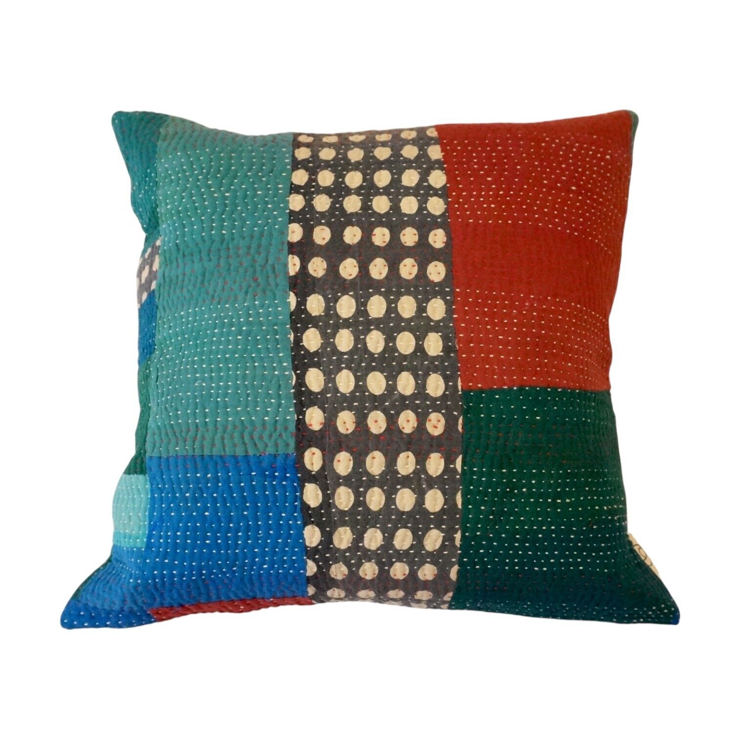 Cuscino kantha quadrato n. 63