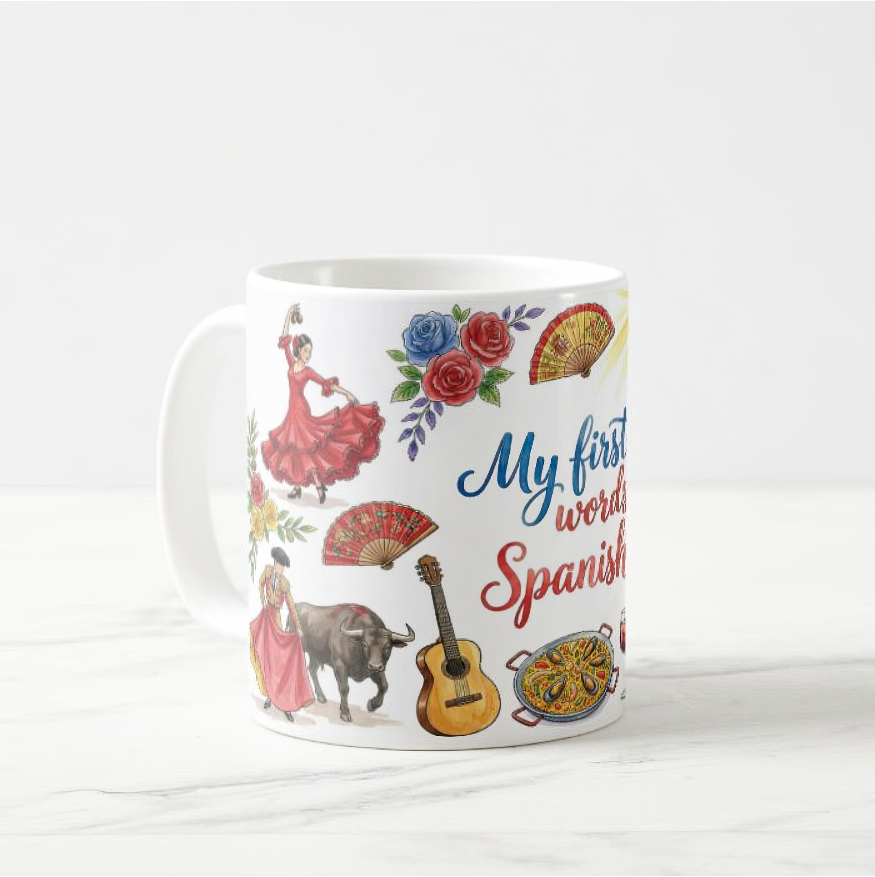 TASSE ERSTE SPANISCHE WÖRTER