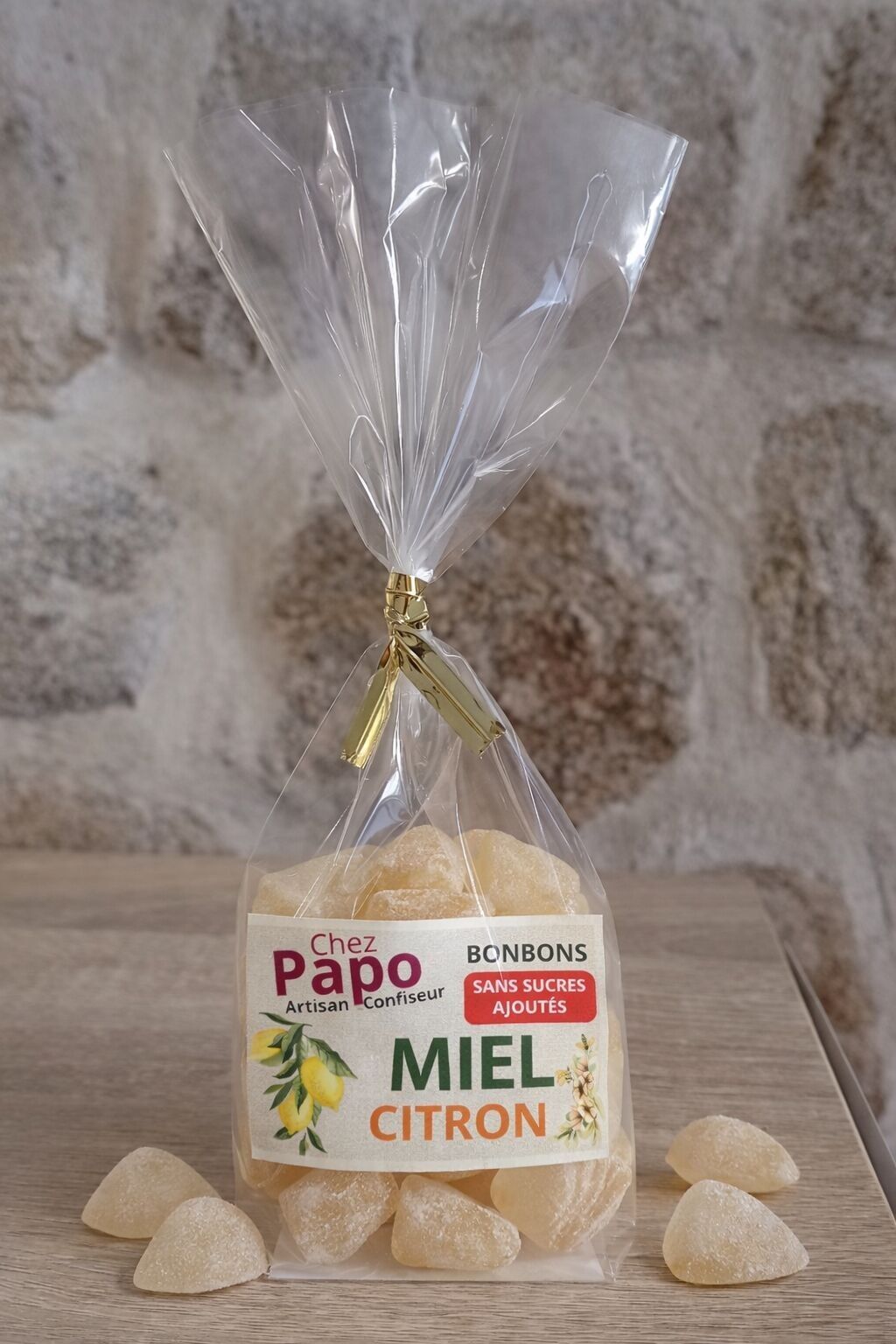 Honey-Lemon Candy Canes - No Added Sugar - Pack of 6