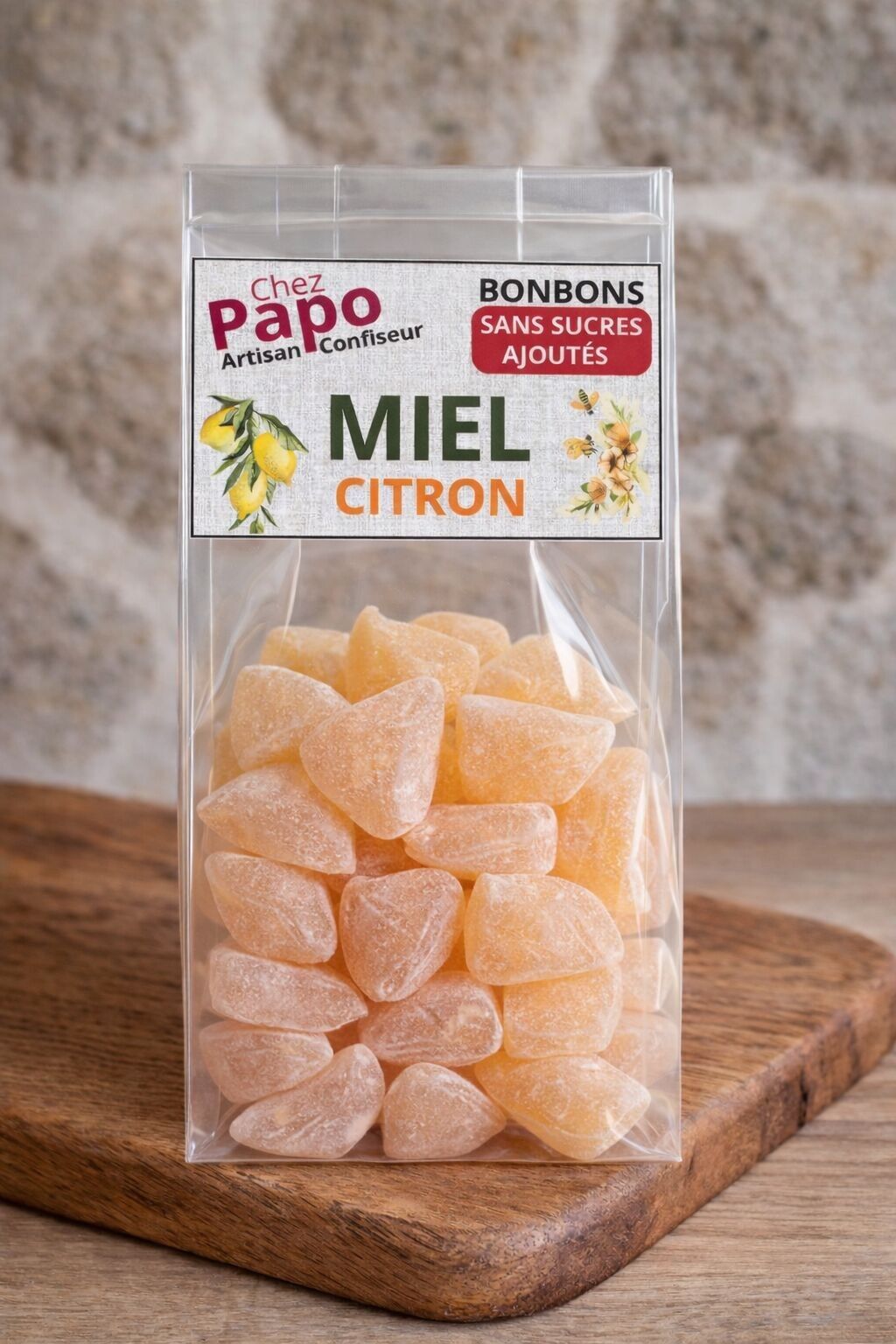 Bastoncini di zucchero al miele e limone - Senza zuccheri aggiunti - Confezione da 6