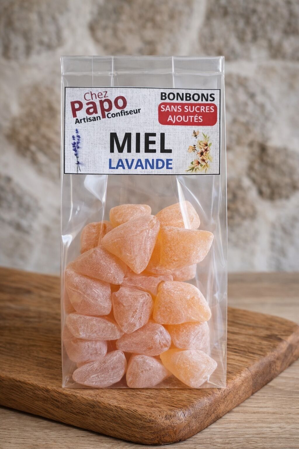 Caramelle al miele e lavanda - senza zuccheri aggiunti - 6 bustine