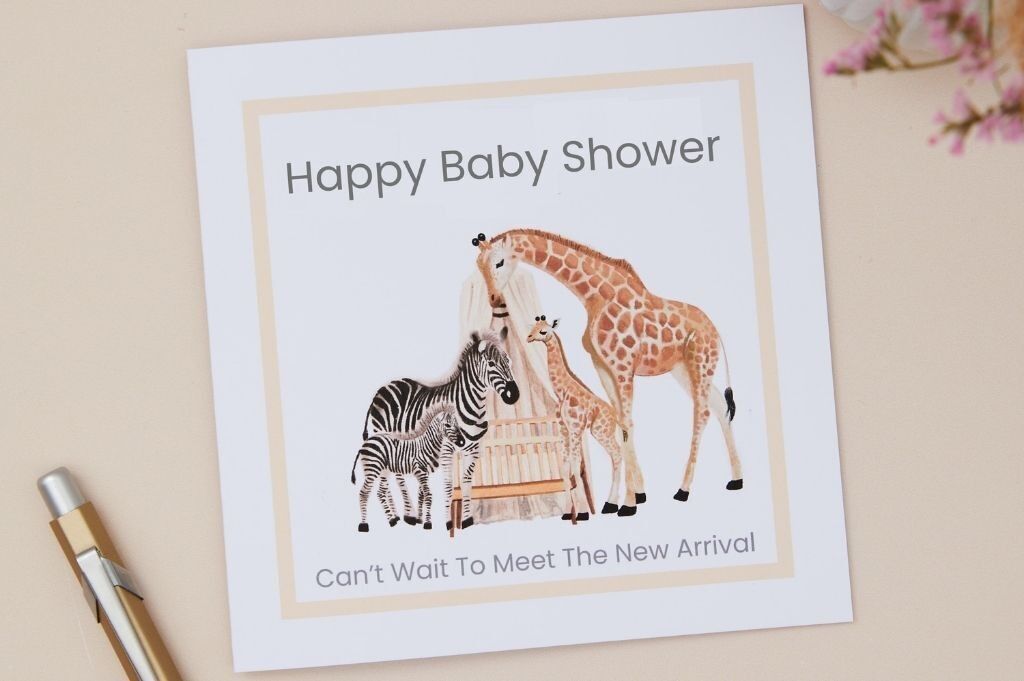 Biglietto di auguri per baby shower felice