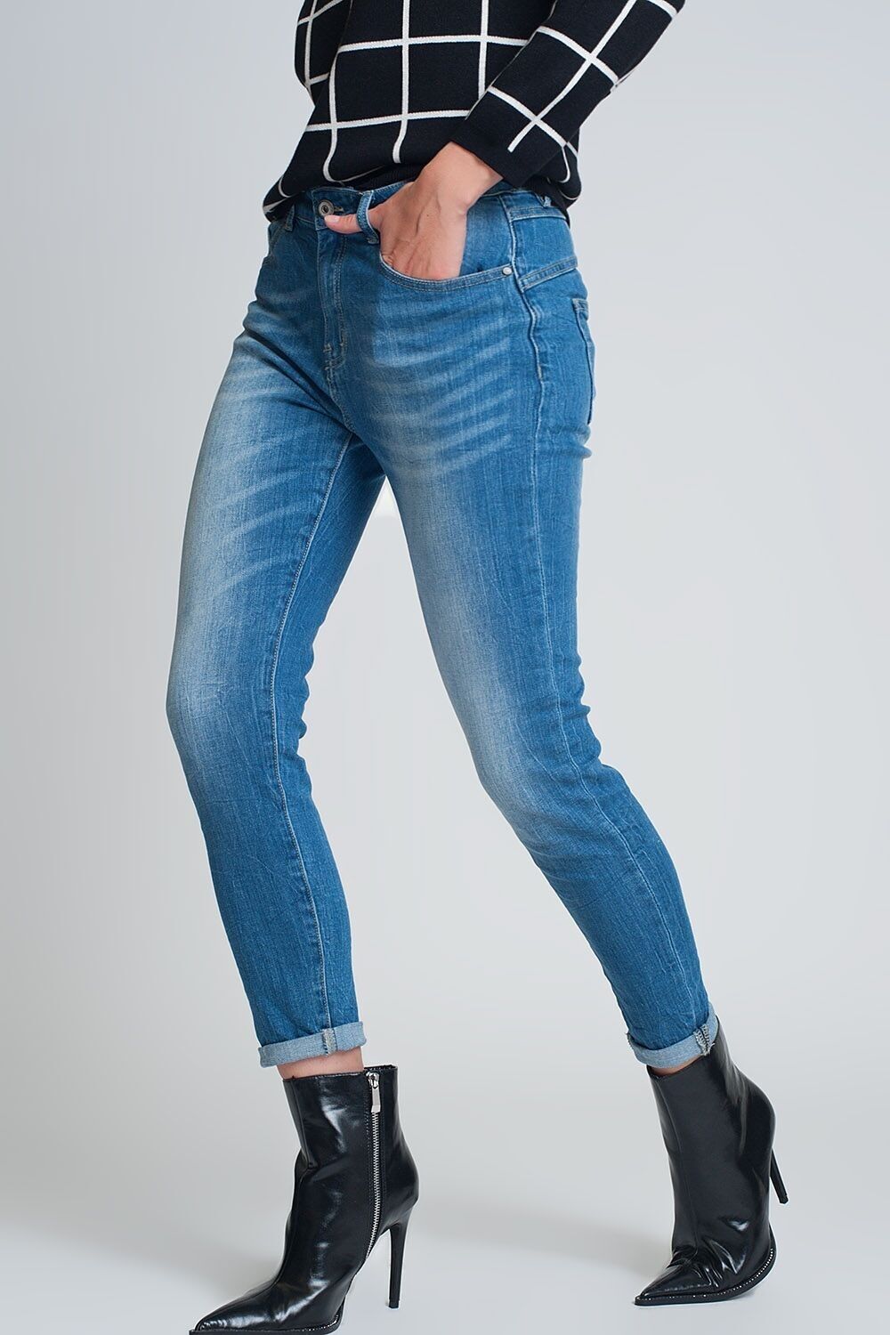 Hochhaus Farleigh schlanke Mom Jeans in Lightwash