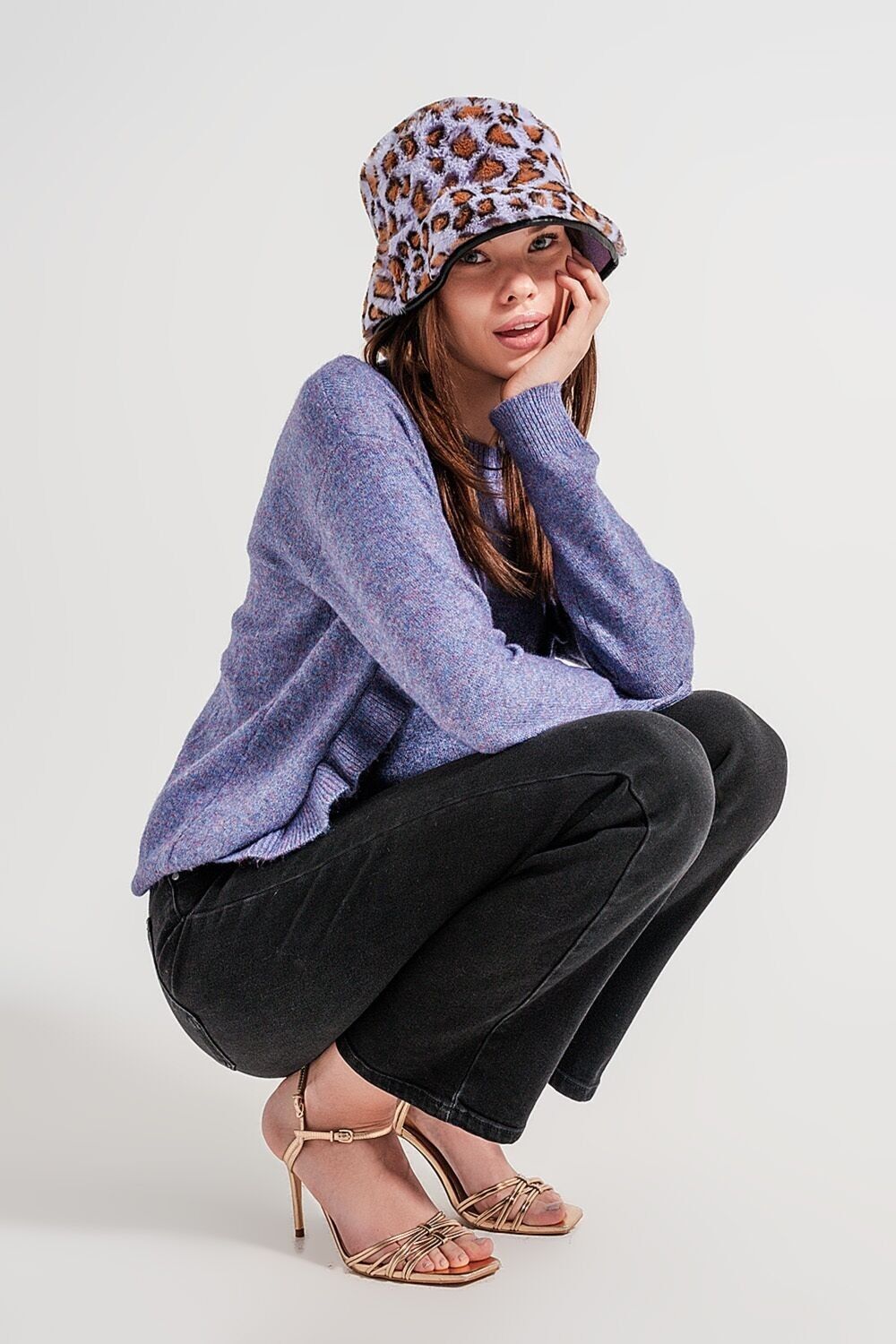 Slouchy Mom-Jeans mit hohem Bund in Schwarz