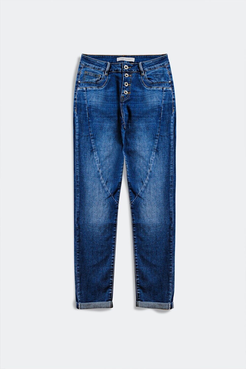 Jeans mit Nahtdetail in verwaschenem Dunkelblau