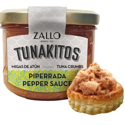 Tunakitos: Migas de atún con salsa piperrada 220g