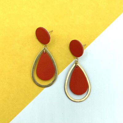 Orange red Emilie earrings