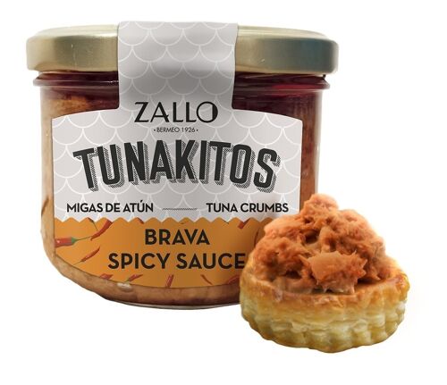 Tunakitos: Migas de atún con salsa brava 220g