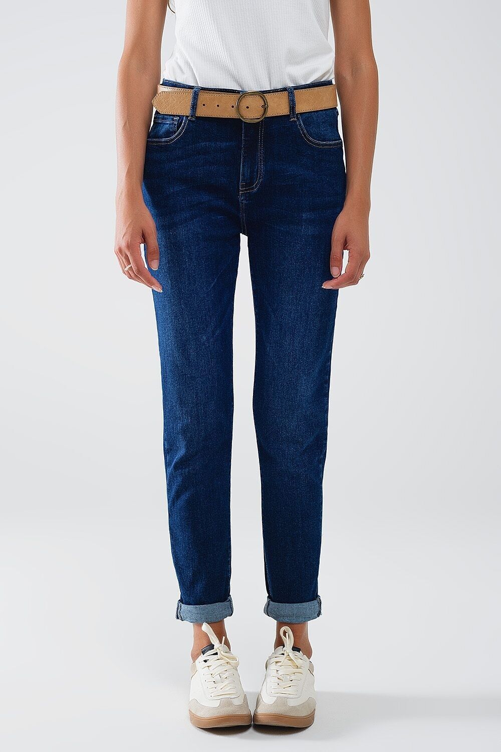 Skinny mid rise Jeans in dark wash