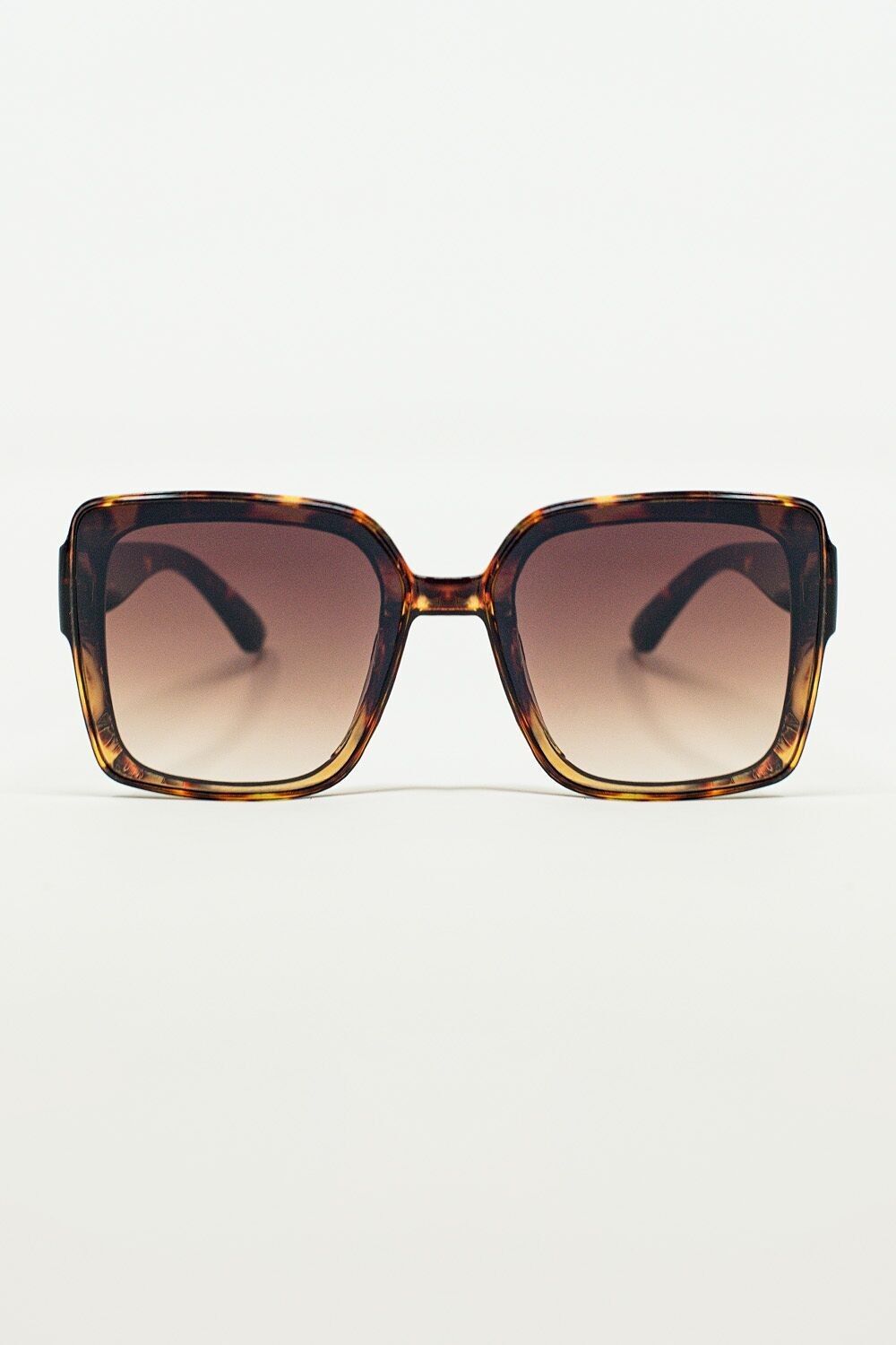 Oversized square Cat Eye Sunglasess in Brown
