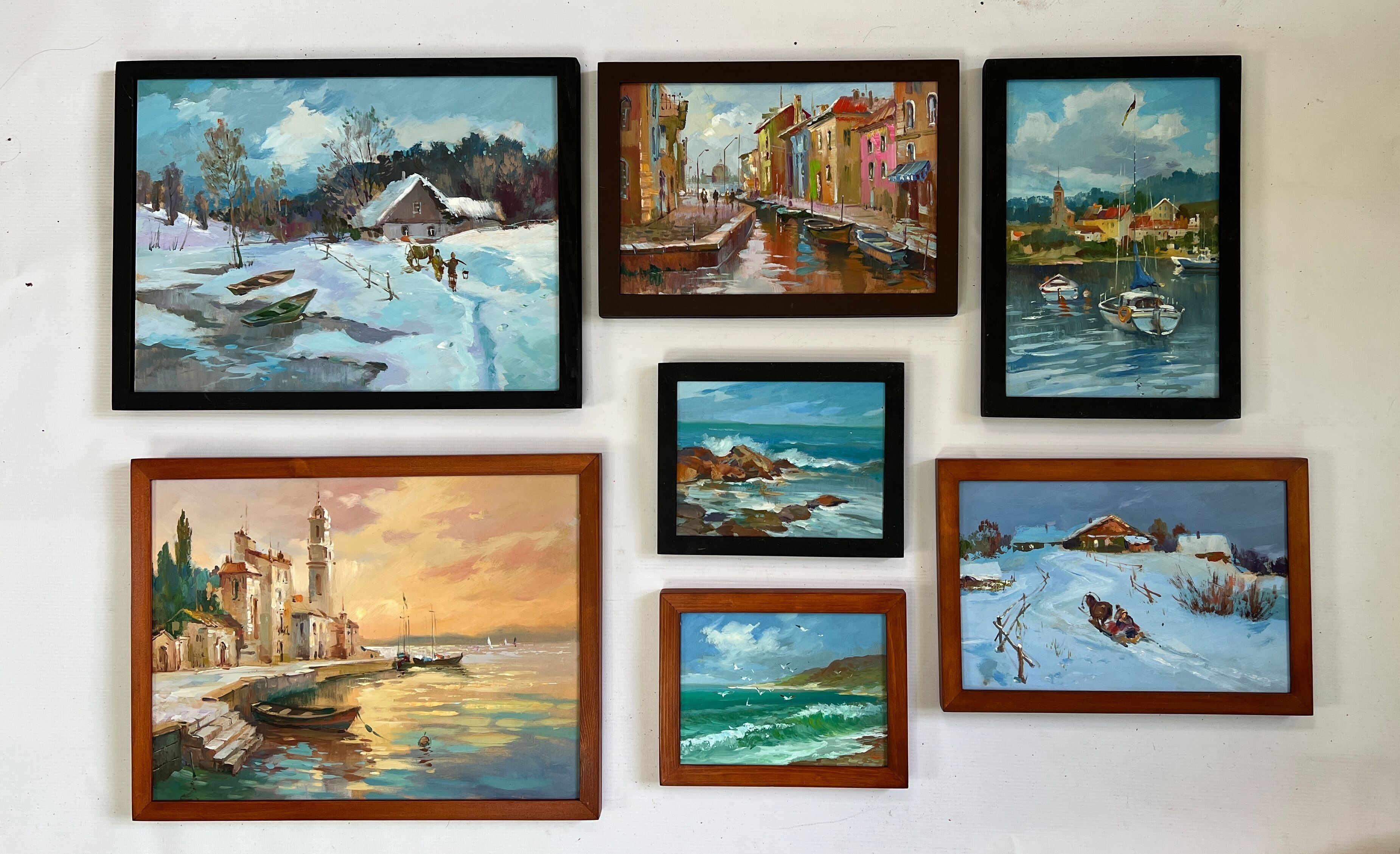 Pinturas al por mayor, pinturas al óleo 100 % hechas a mano, pedidos al por mayor, arte original y único.