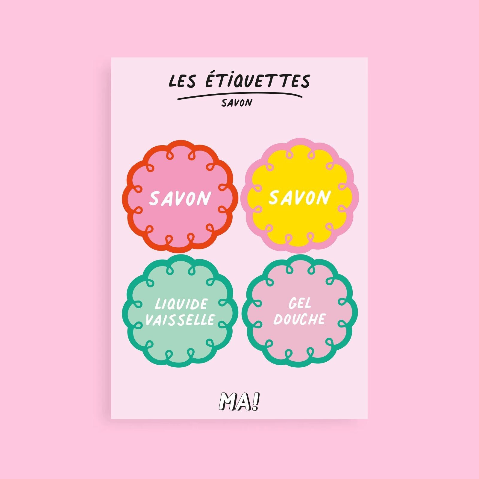 Étiquettes pour distributeur de savon – Organisation cuisine & salle de bain