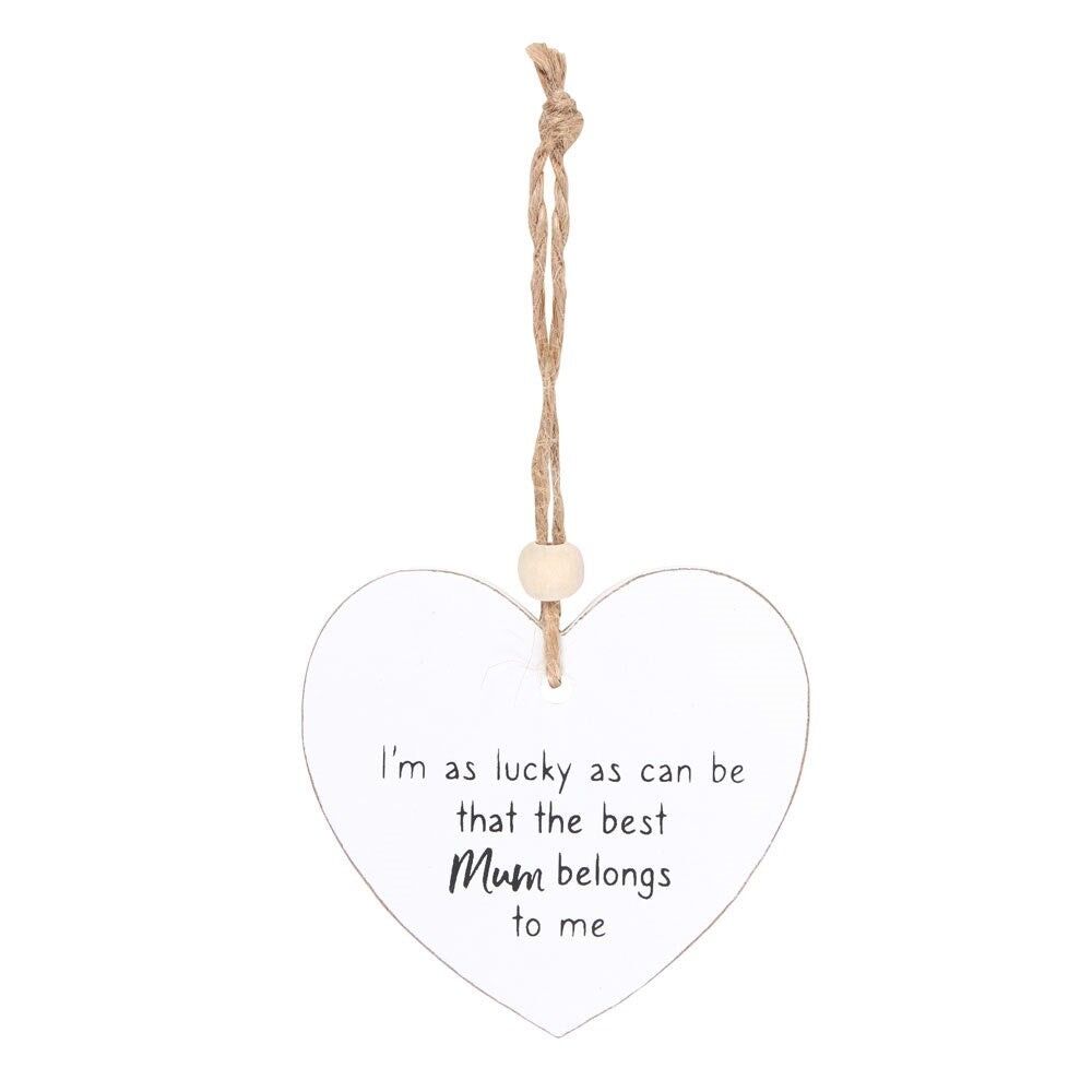 The Best Mum Belongs To Me Hängendes Herz-Sentiment-Schild