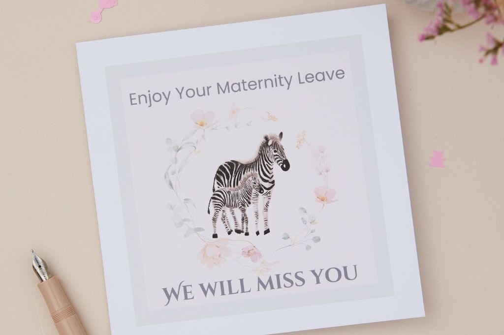 Baby-Mutterschaftsurlaub – Wir werden dich vermissen – Grußkarte