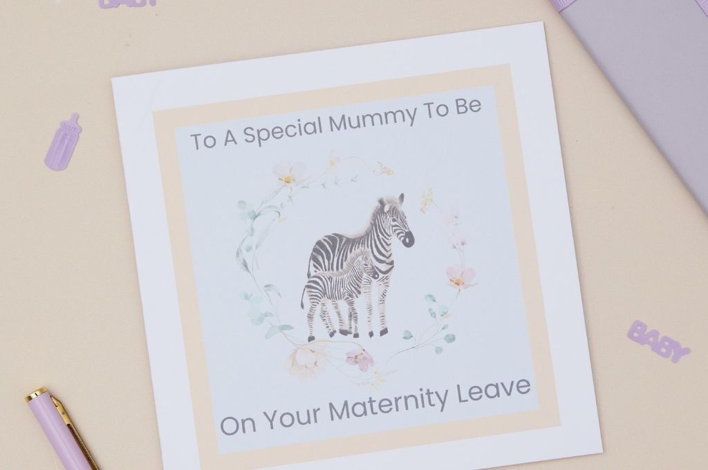 Grußkarte zum Mutterschaftsurlaub