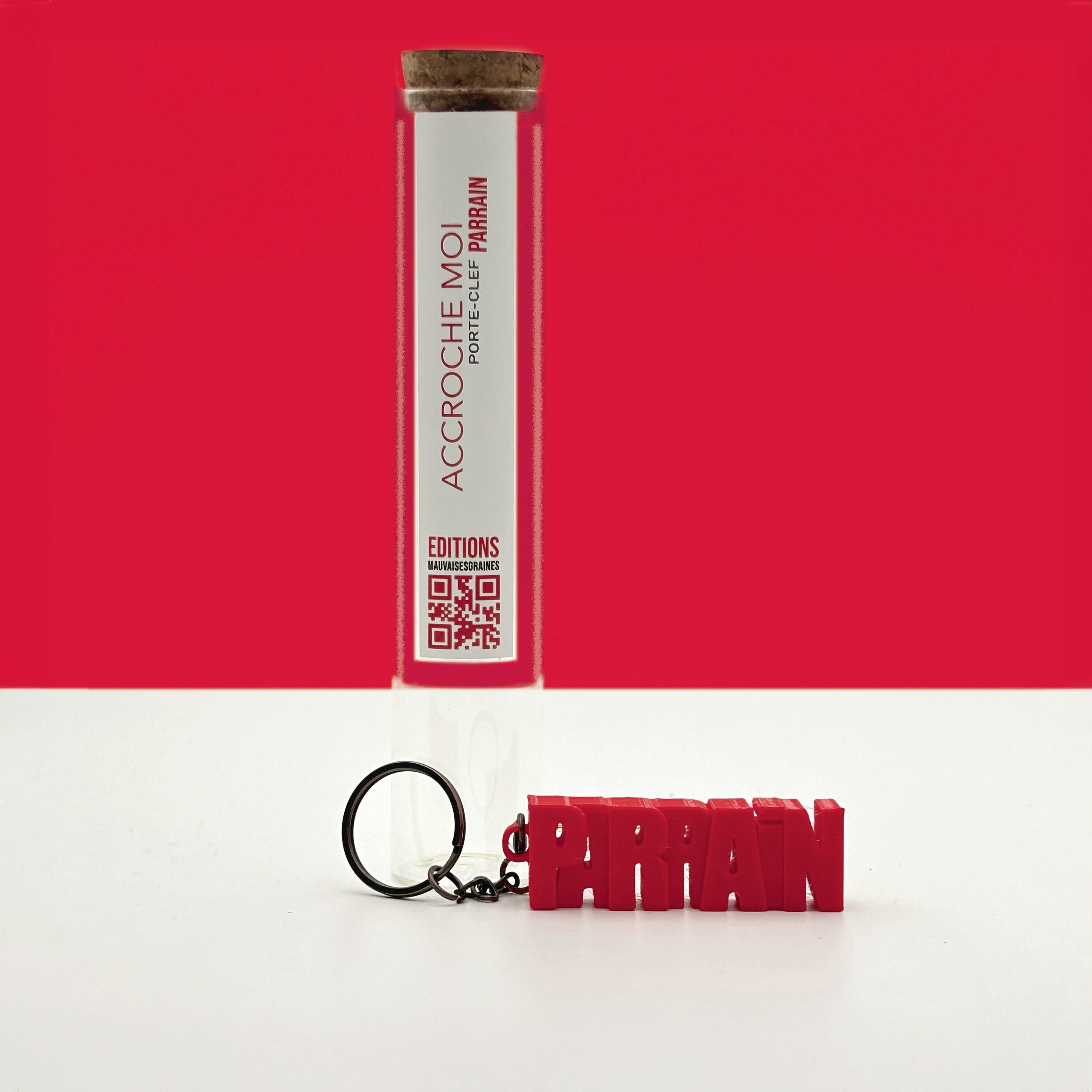 Porte-clés à message – PARRAIN