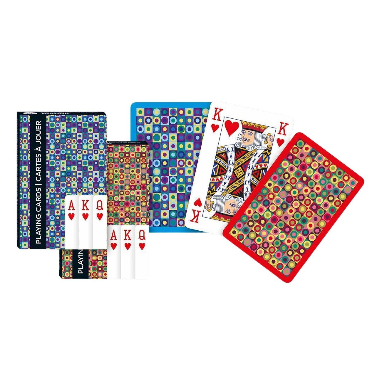 Baraja de cartas Piatnik Dots Bridge, 2 piezas.(rojo y azul)