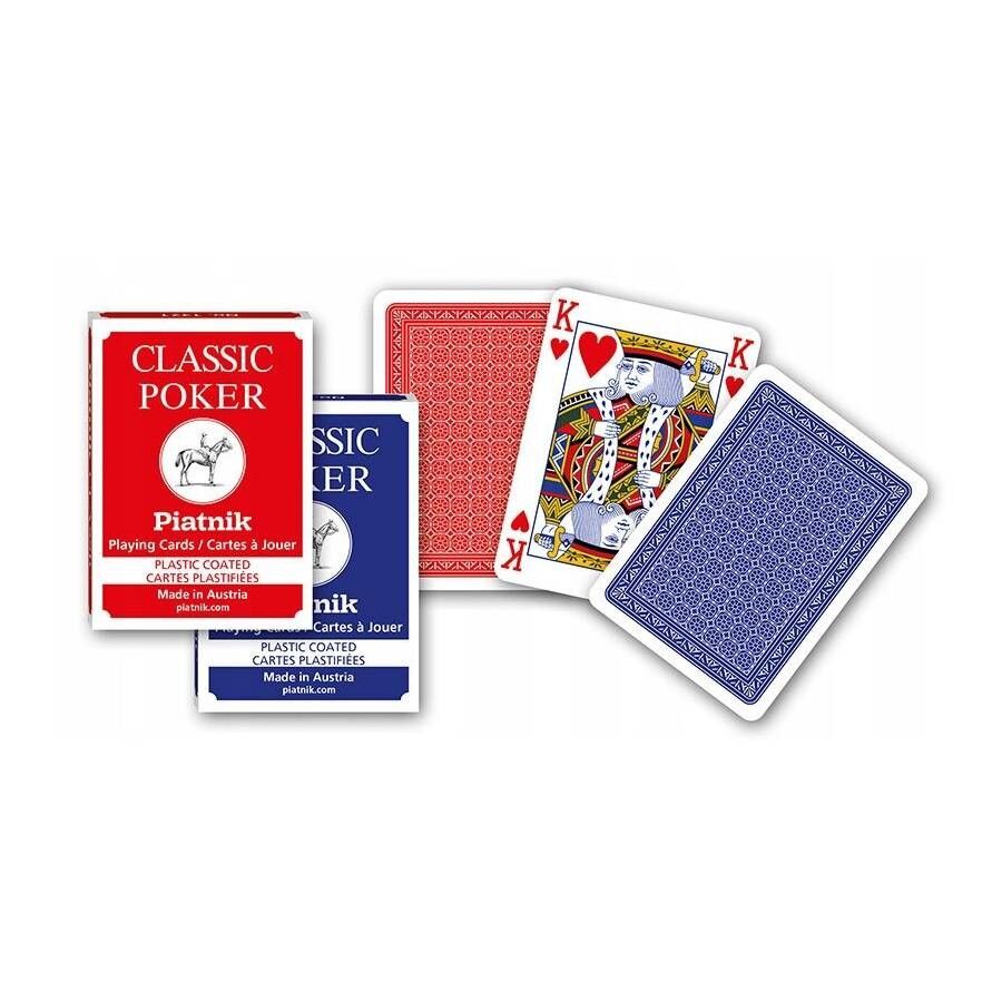 Piatnik Classic 2 Index Poker Card Decks 2 pcs.(rouge et bleu)