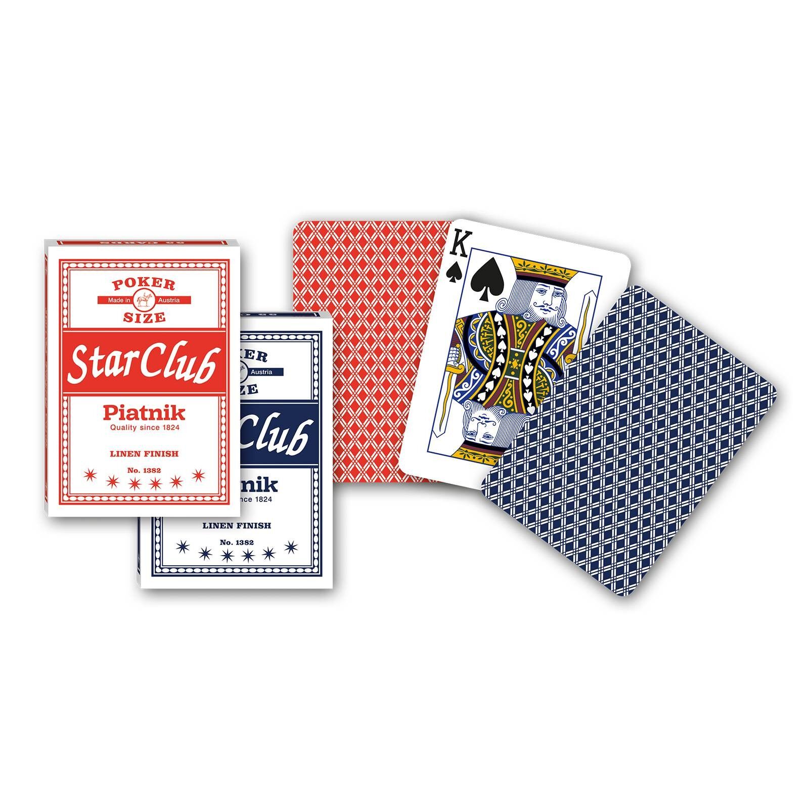 Jeu de cartes à jouer Piatnik Star Club (2 pièces)(rouge et bleu)