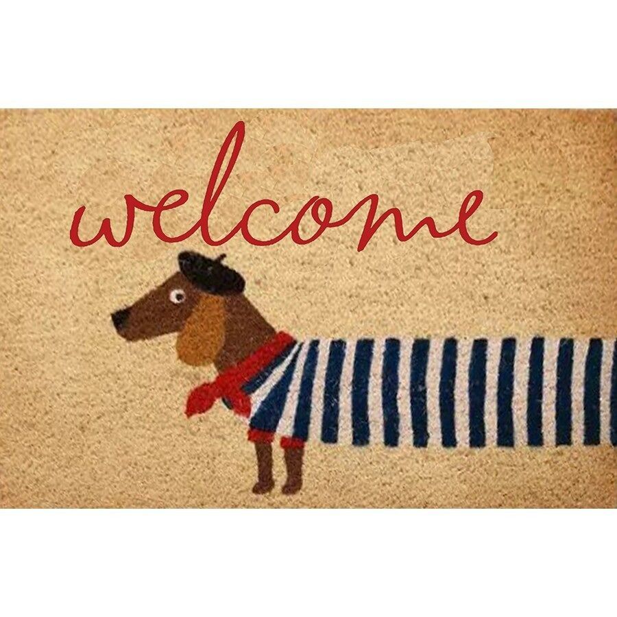 Etoile Doormat 'Welcome' with Dog (pod-009-112)